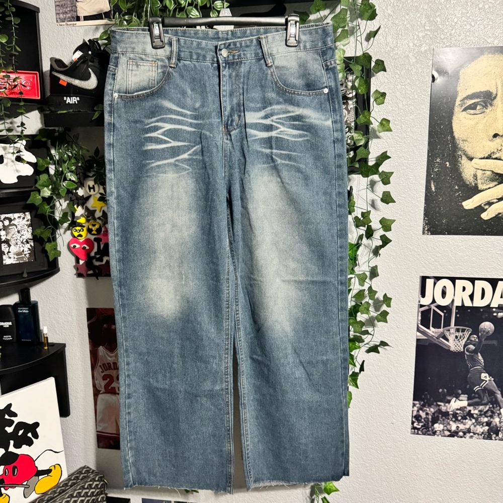 faded baggy jeans